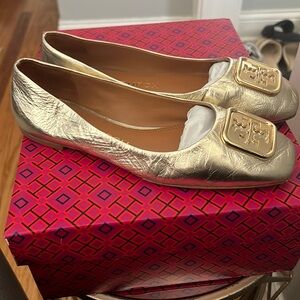 Women's Georgia Metallic Square Toe Ballet Flats